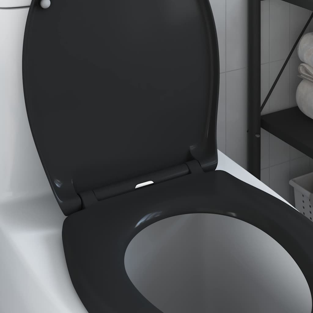 Wc-Istuin Musta 47 X 37 X 4 Cm Duroplast