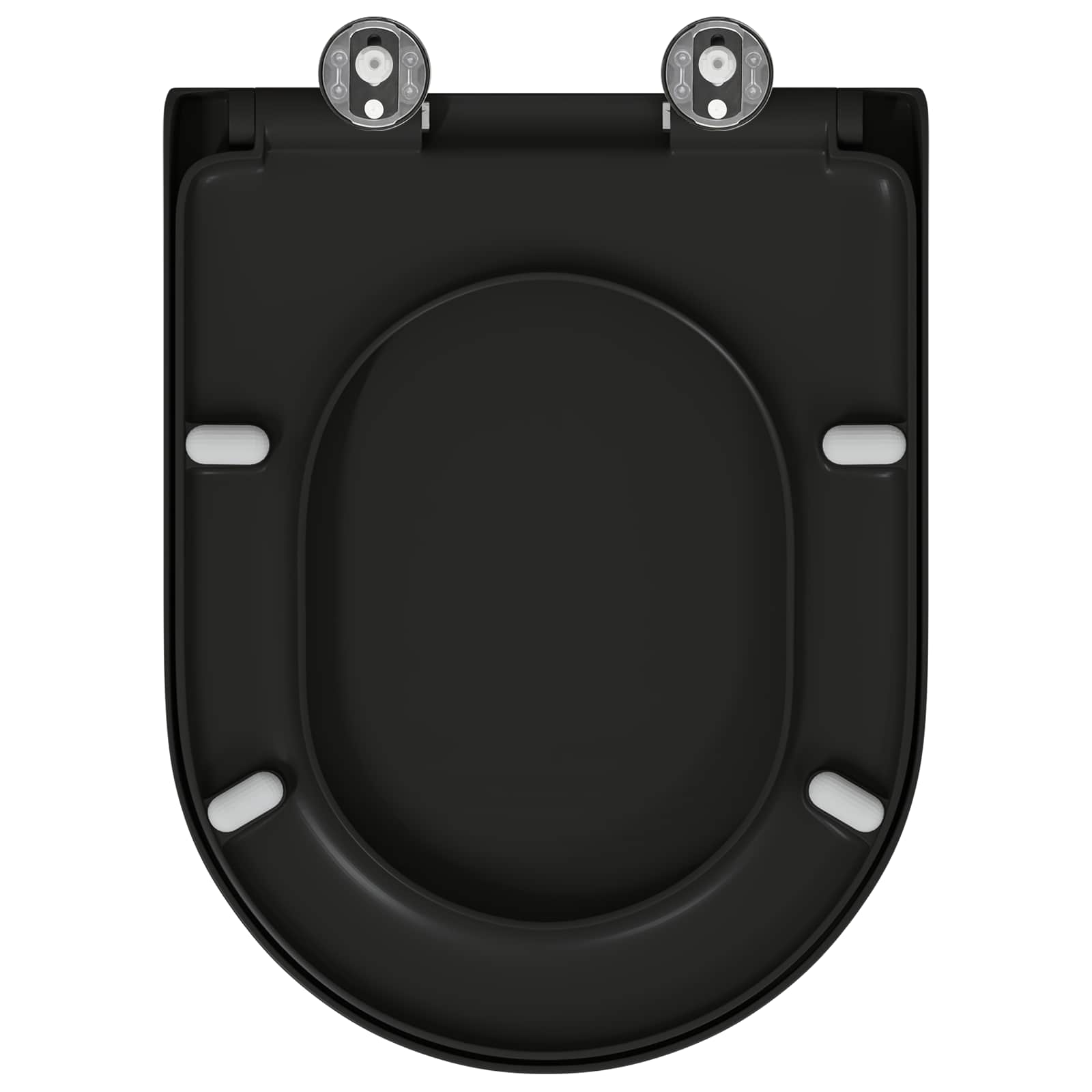 Wc-Istuin Musta 49 X 36 X 4 Cm Duroplast