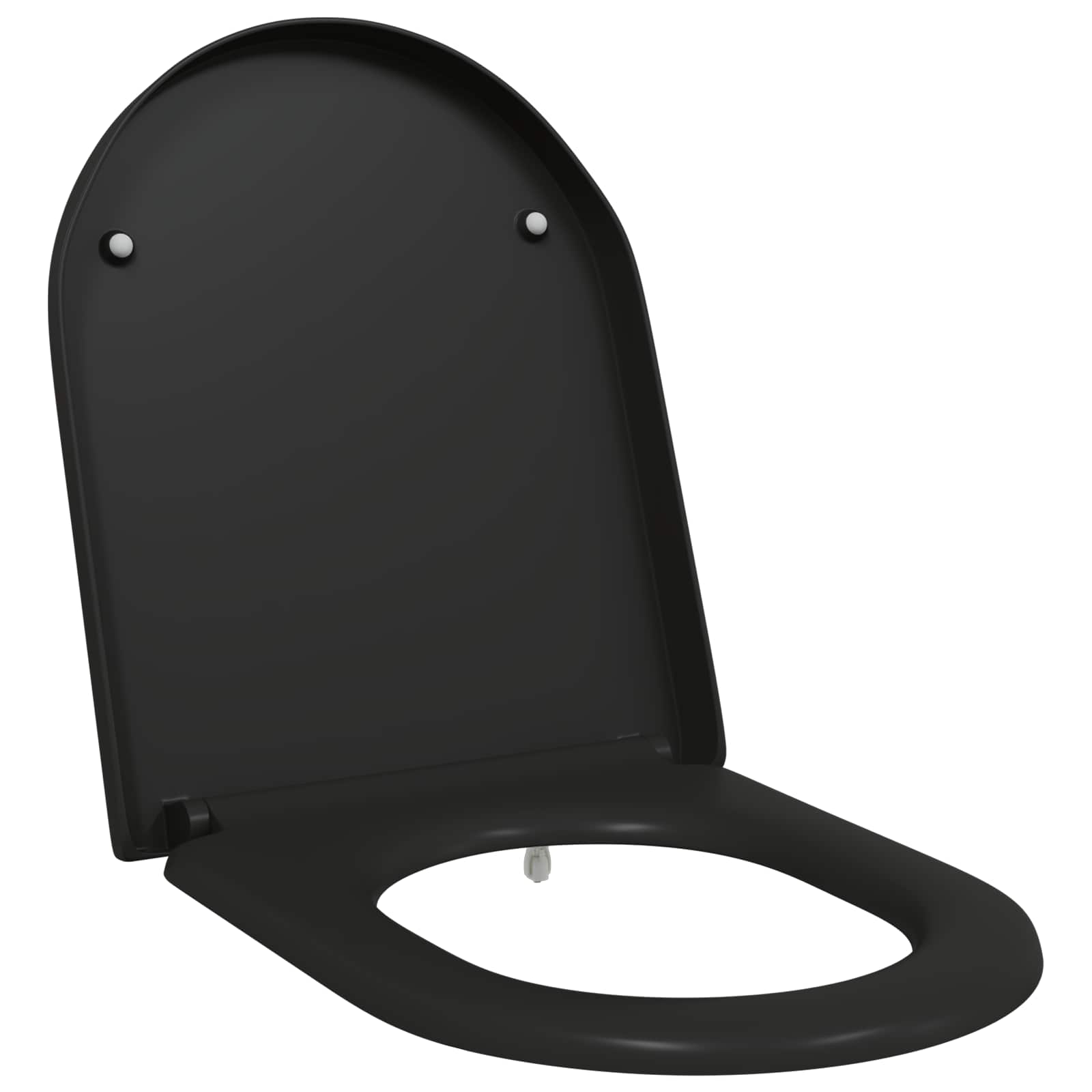 Wc-Istuin Musta 49 X 36 X 4 Cm Duroplast