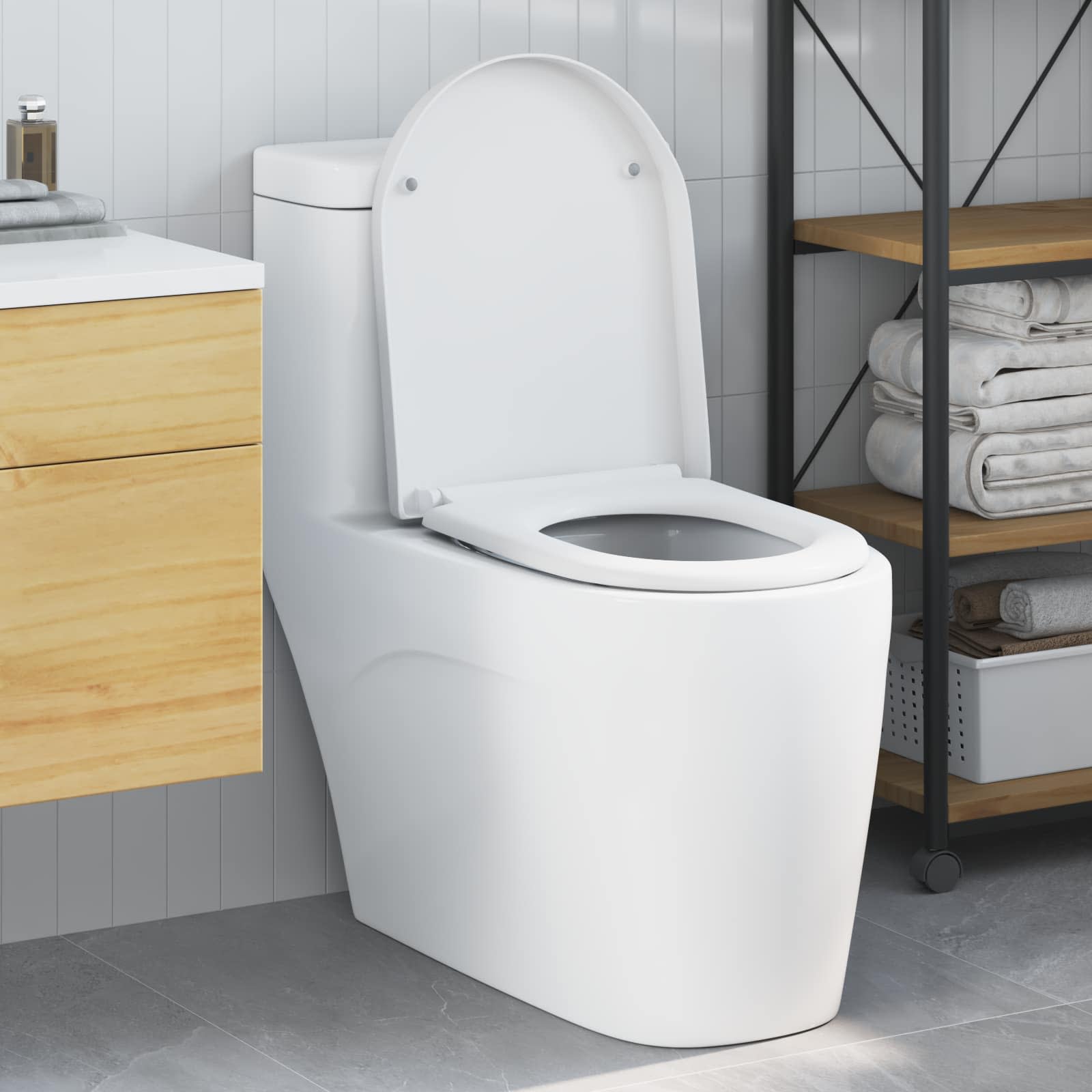 Wc-Istuin Valkoinen 49 X 36 X 4 Cm Duroplast