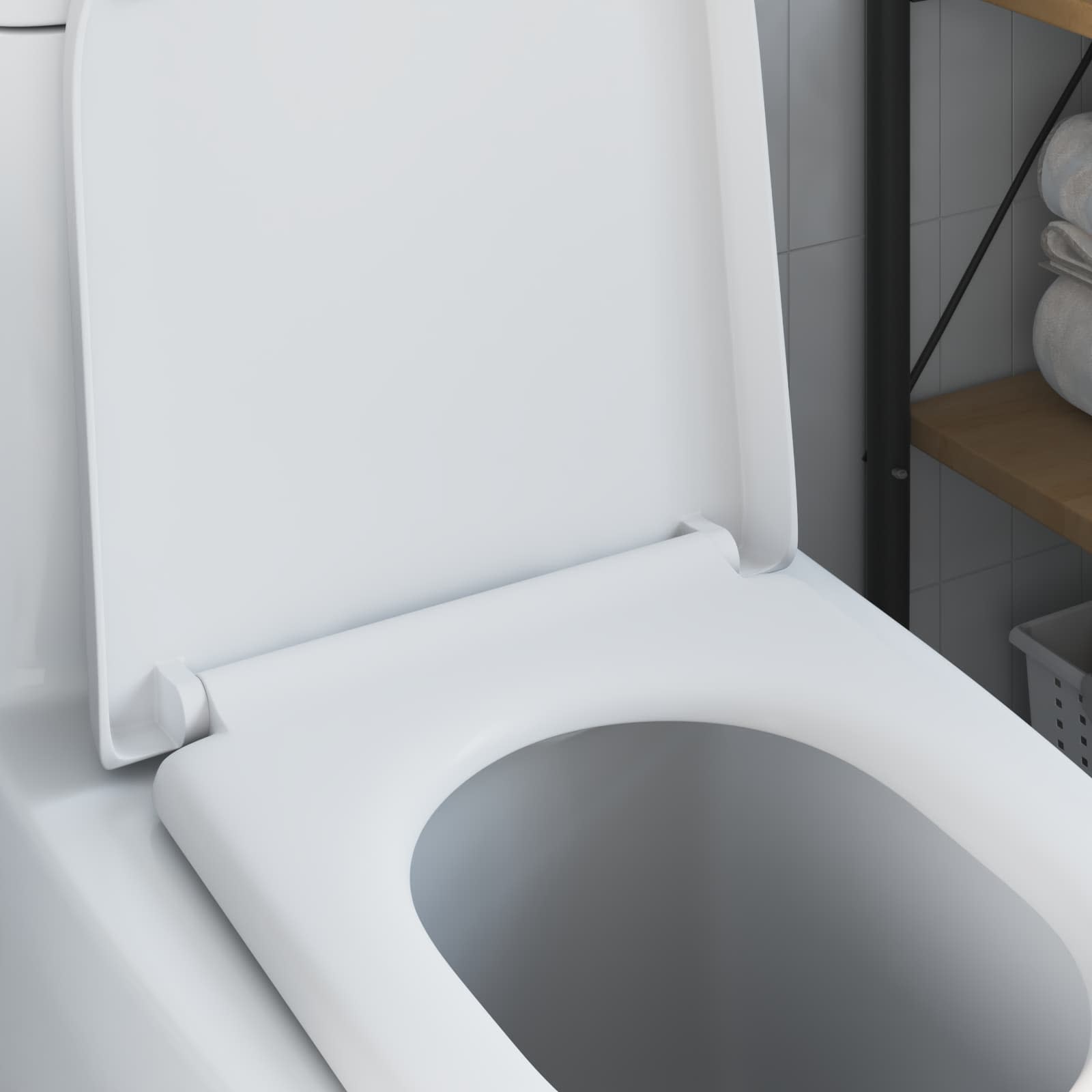 Wc-Istuin Valkoinen 49 X 36 X 4 Cm Duroplast