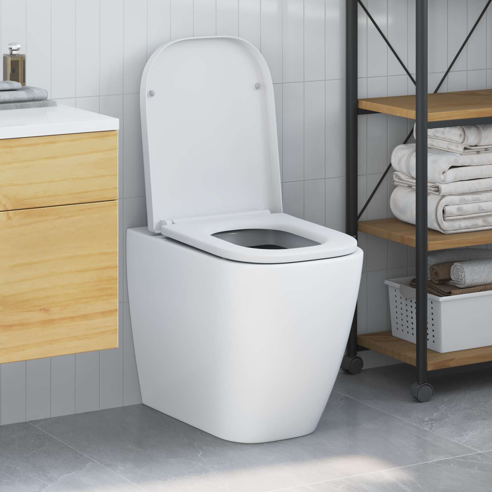 Wc-Istuin Valkoinen 47,5 X 35 X 3,6 Cm Duroplast