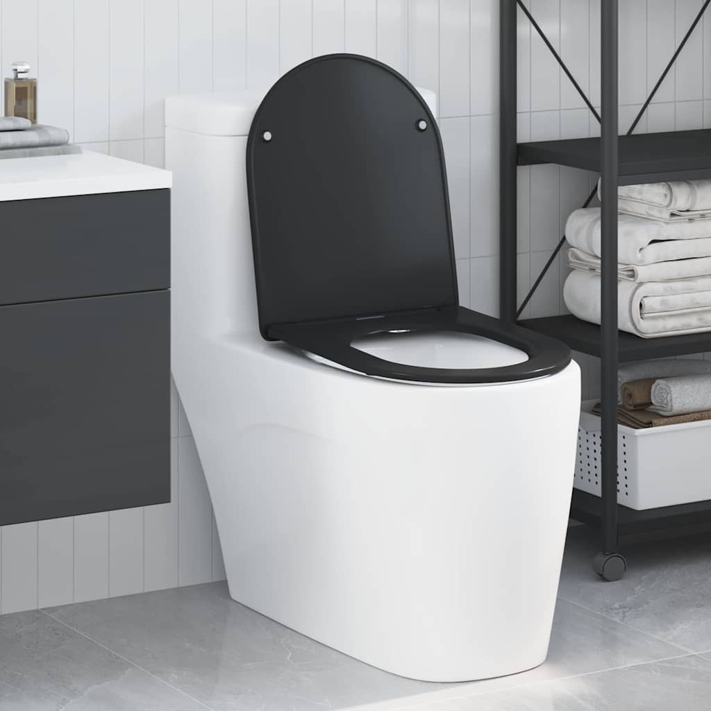 Wc-Istuin Musta 47 X 36 X 3,4 Cm Duroplast