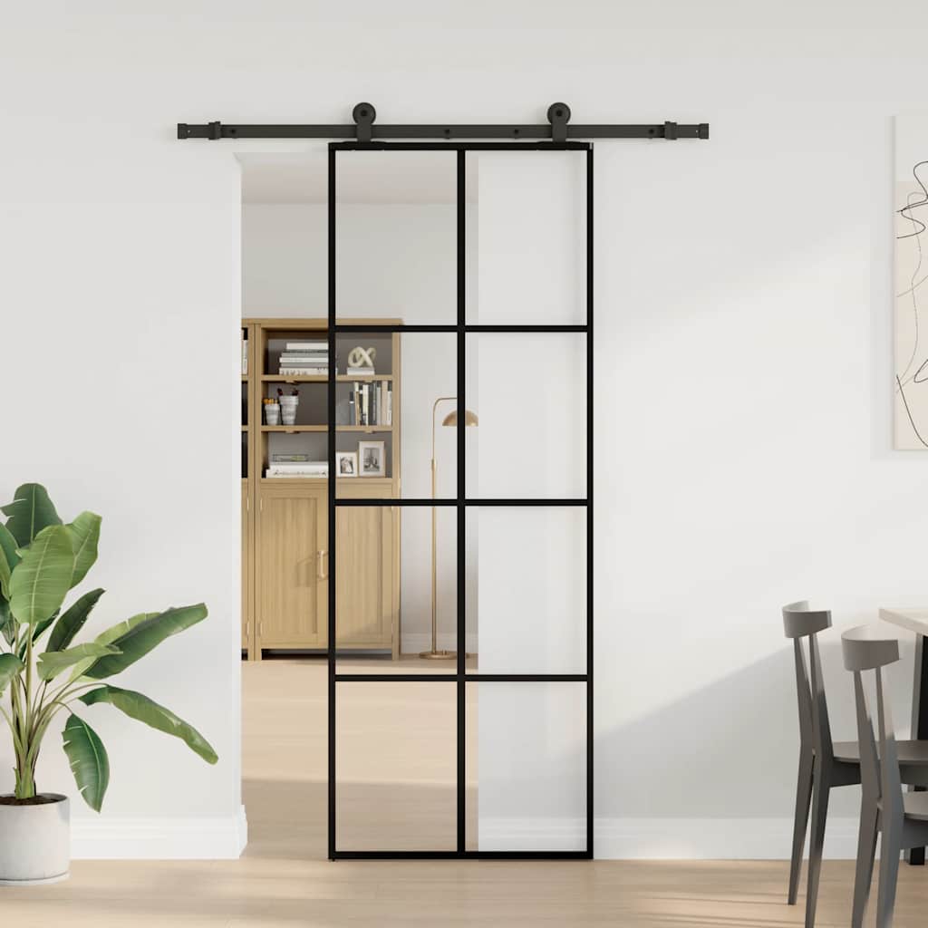 Liukuovi Asennustarvikkeilla 76X205 Cm Esg Lasi Ja Alumiini