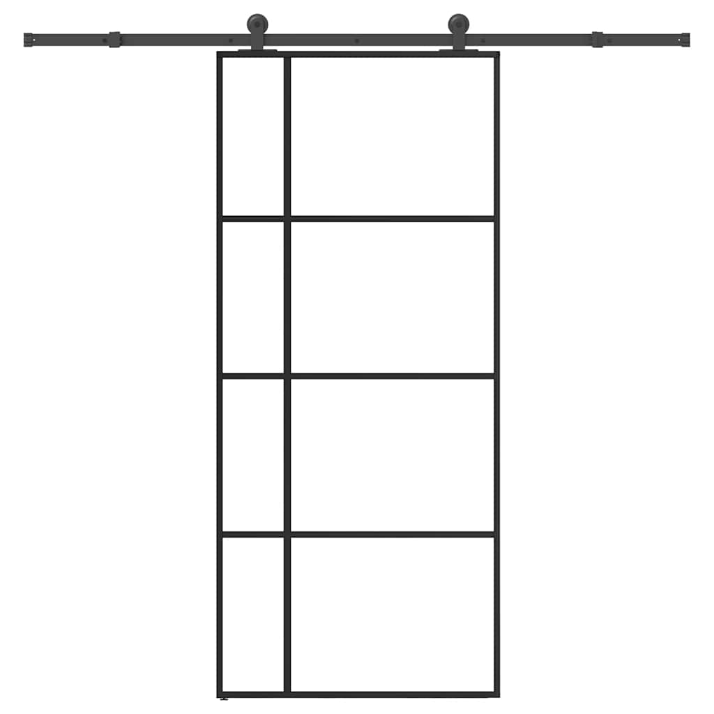 Liukuovi Asennustarvikkeilla 90X205 Cm Esg Lasi Ja Alumiini