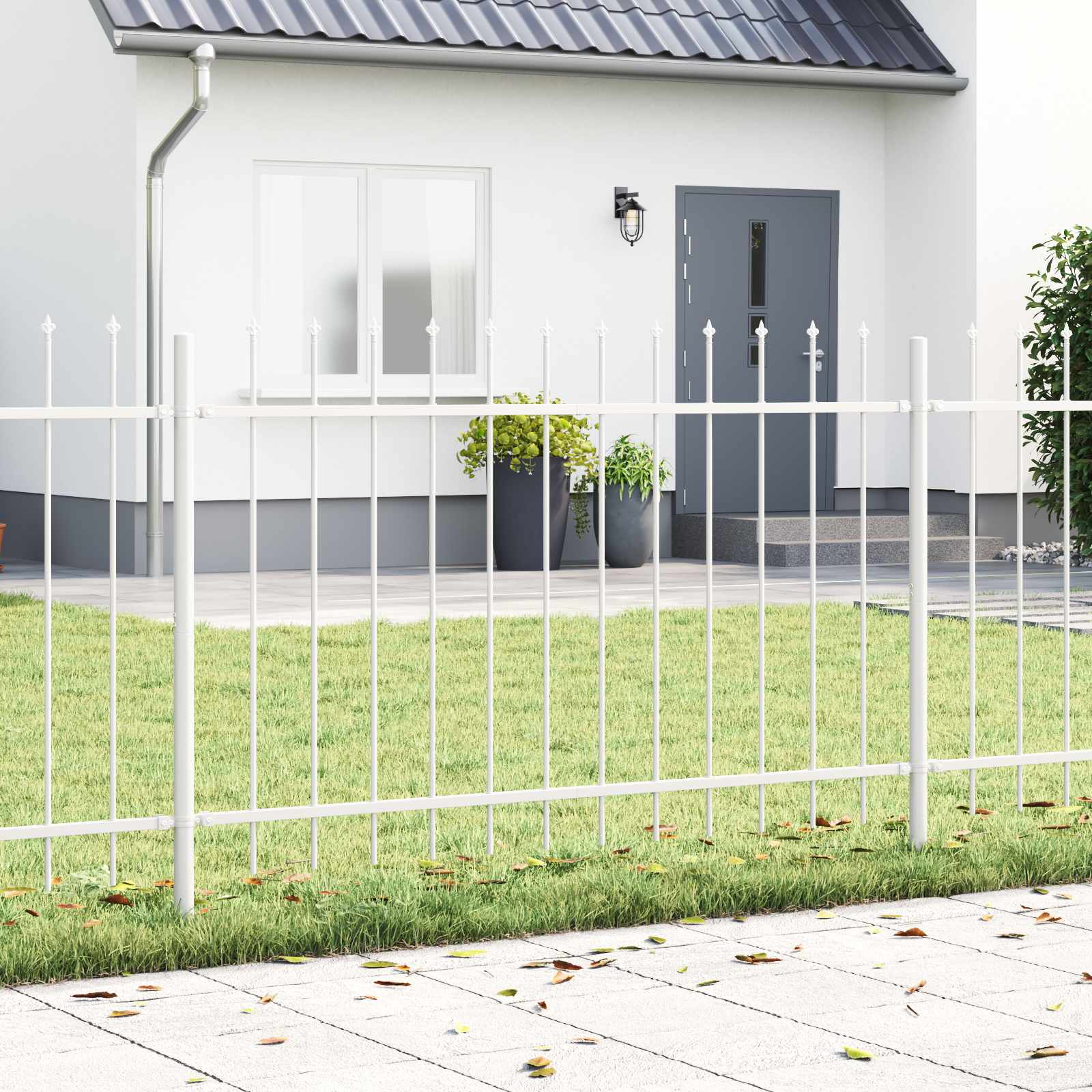 Puutarha-Aita 6 Pcs 10,2 X 0,6 M Jauhemaalattu Teräs