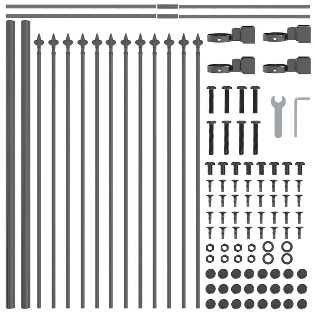 Puutarha-Aita 6 Pcs 10,2 X 0,6 M Jauhemaalattu Teräs