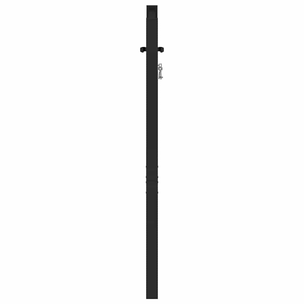 Puutarhanportti Lukittava Musta 100X100 Cm Alumiini