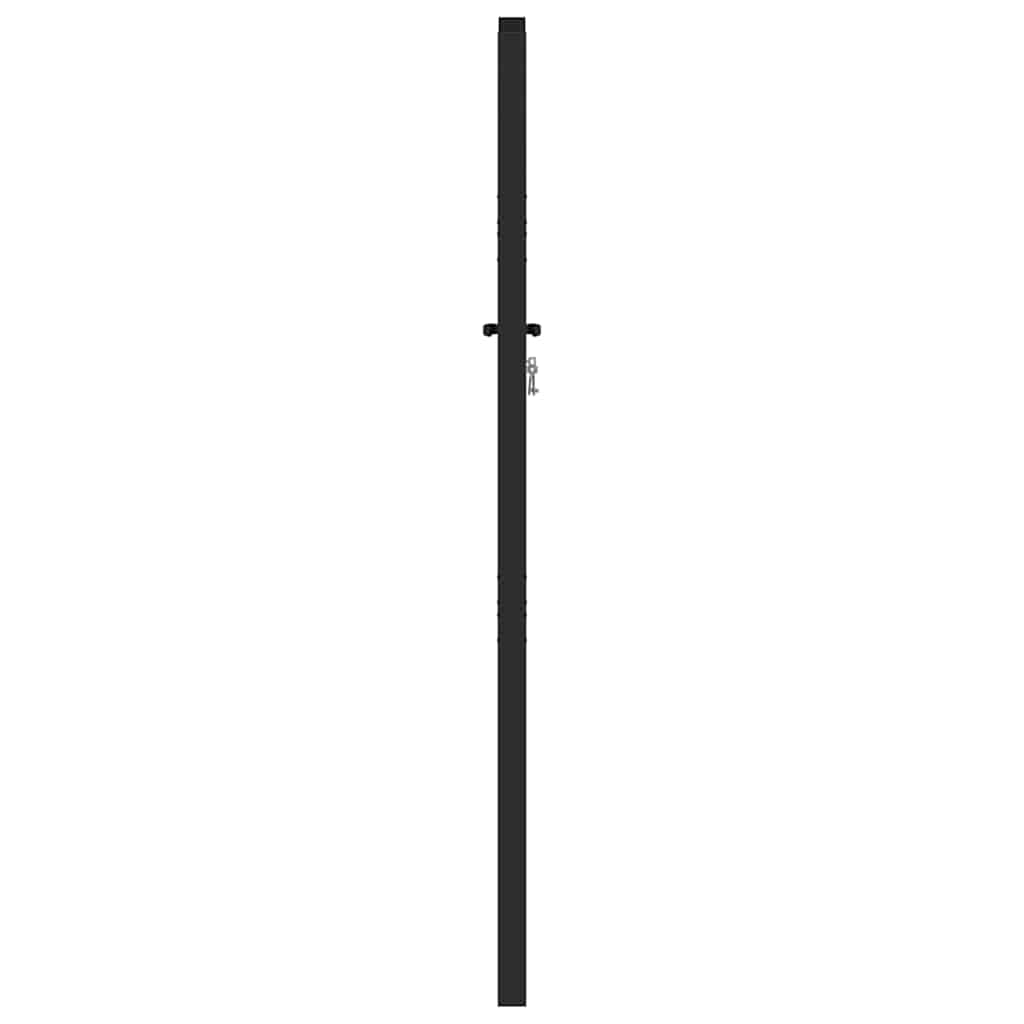 Puutarhan Portti Lukittava Musta 100X150 Cm Alumiini