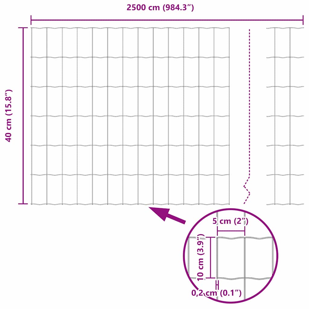 Euroaita 0,4 X 25 M Pvc-Pintainen Rauta