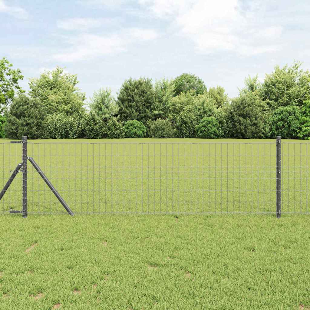 Euroaita Harmaa 0,8 X 10 M Pvc-Pintainen Rauta