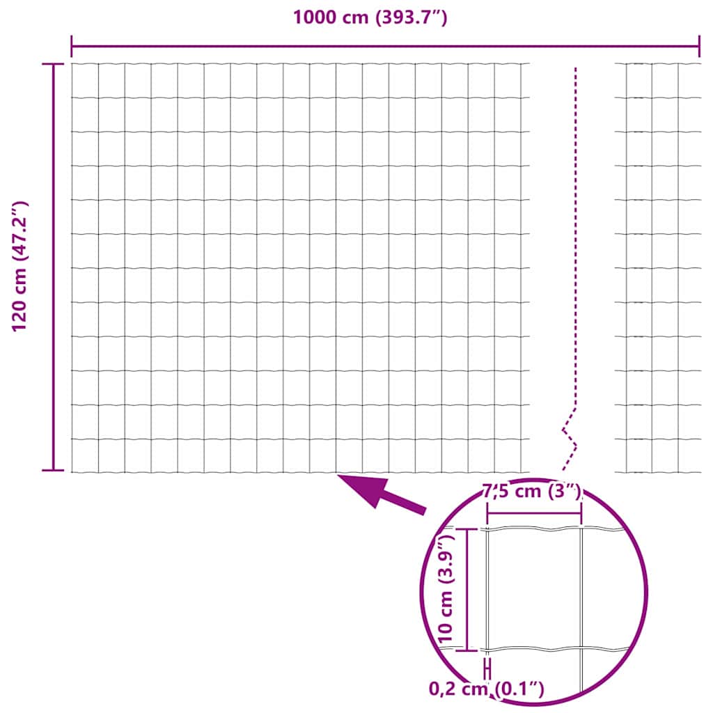 Euroaita Harmaa 1,2 X 10 M Pvc-Pintainen Rauta