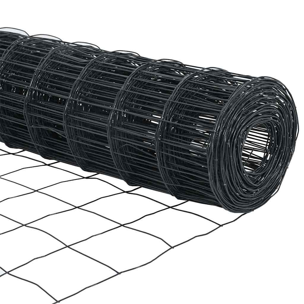 Euroaita Harmaa 0,6 X 10 M Pvc-Pintainen Rauta