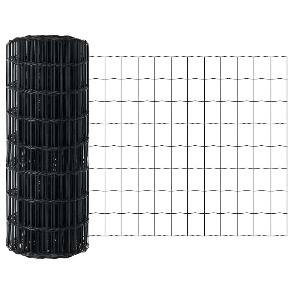 Euroaita Harmaa 0,6 X 25 M Pvc-Pintainen Rauta
