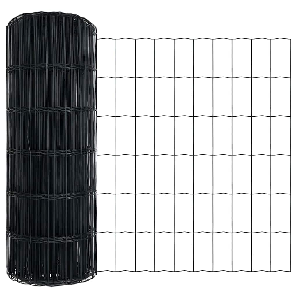 Euroaita Harmaa 0,8 X 25 M Pvc-Pintainen Rauta