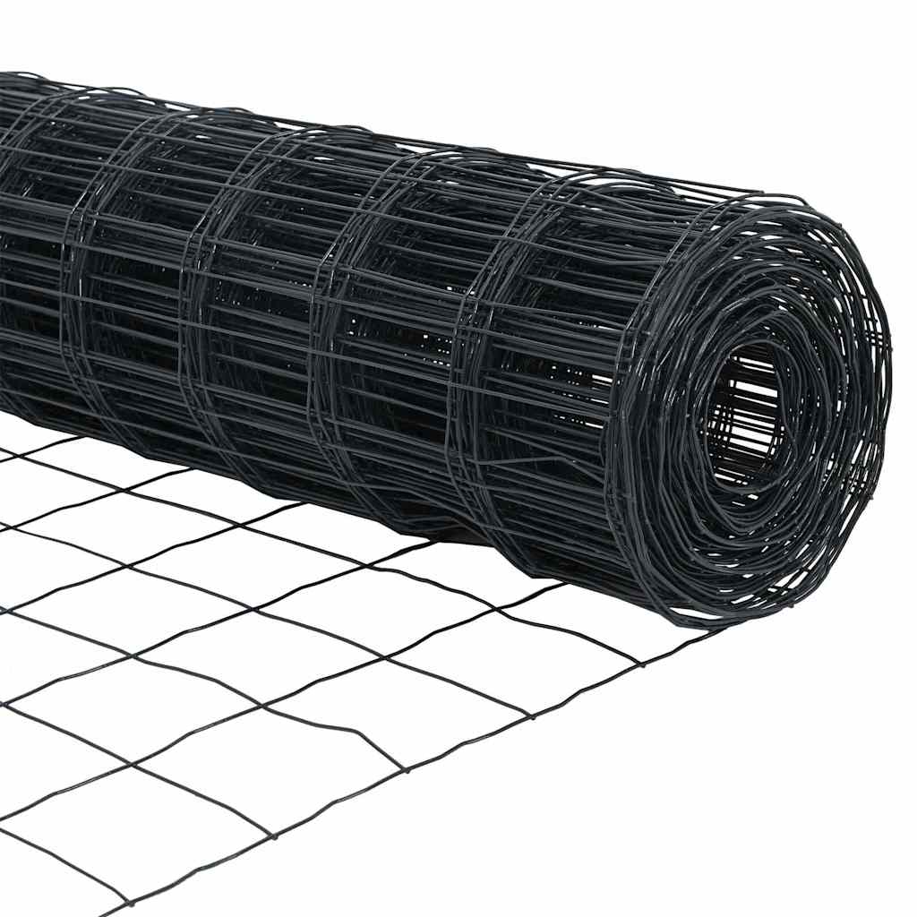 Euroaita Harmaa 1,2 X 25 M Pvc-Pintainen Rauta