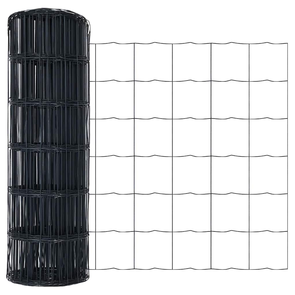 Euroaita Harmaa 0,4 X 25 M Pvc-Pintainen Rauta