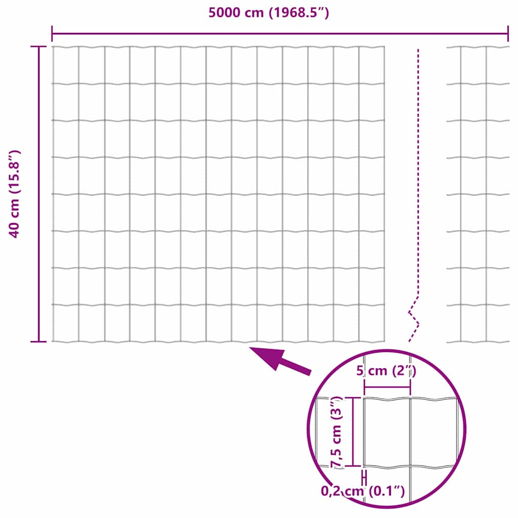 Euroaita Harmaa 0,4 X 50 M Pvc-Pintainen Rauta
