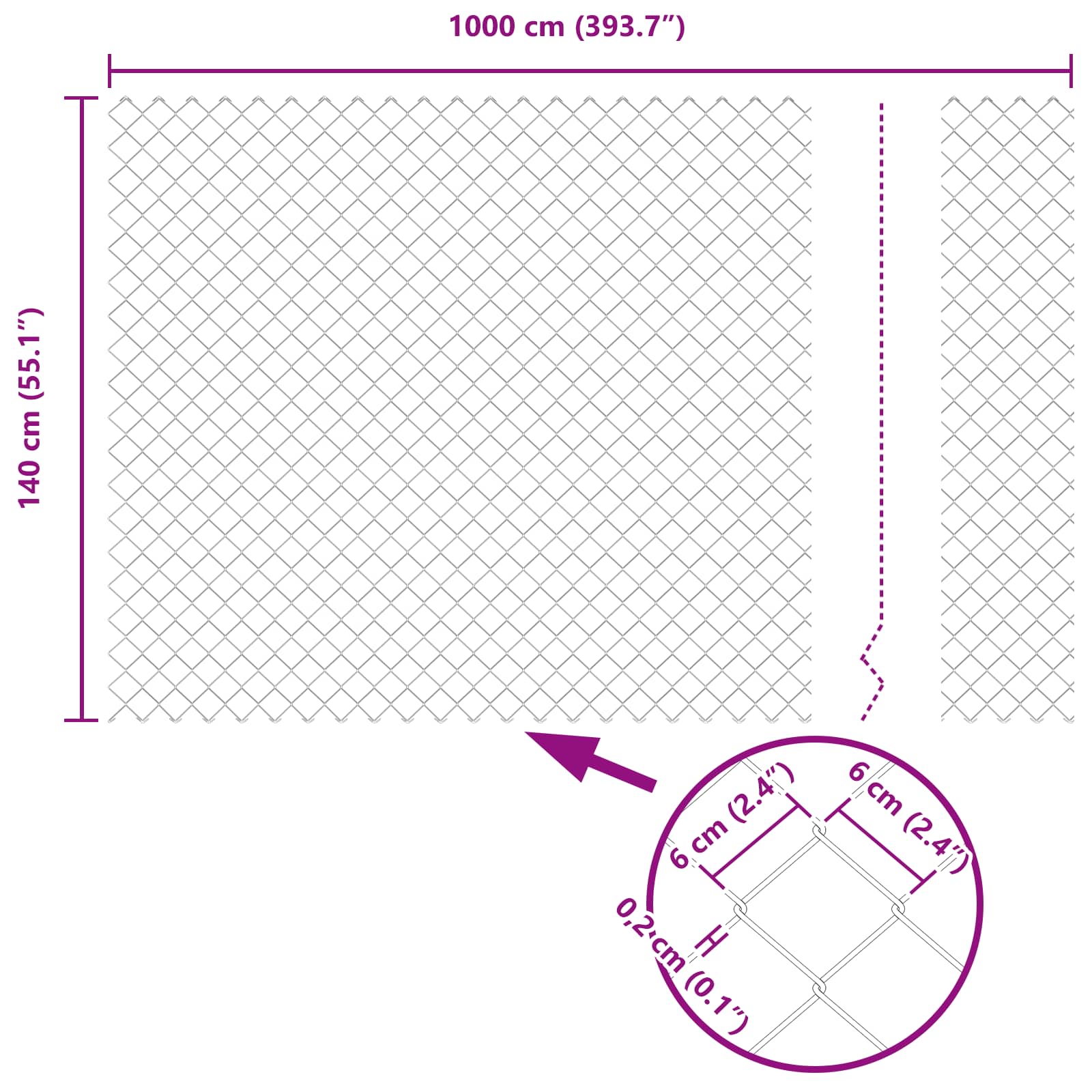 Ketjuaita 10 X 1,4 M Galvanoitu Teräs Hopea