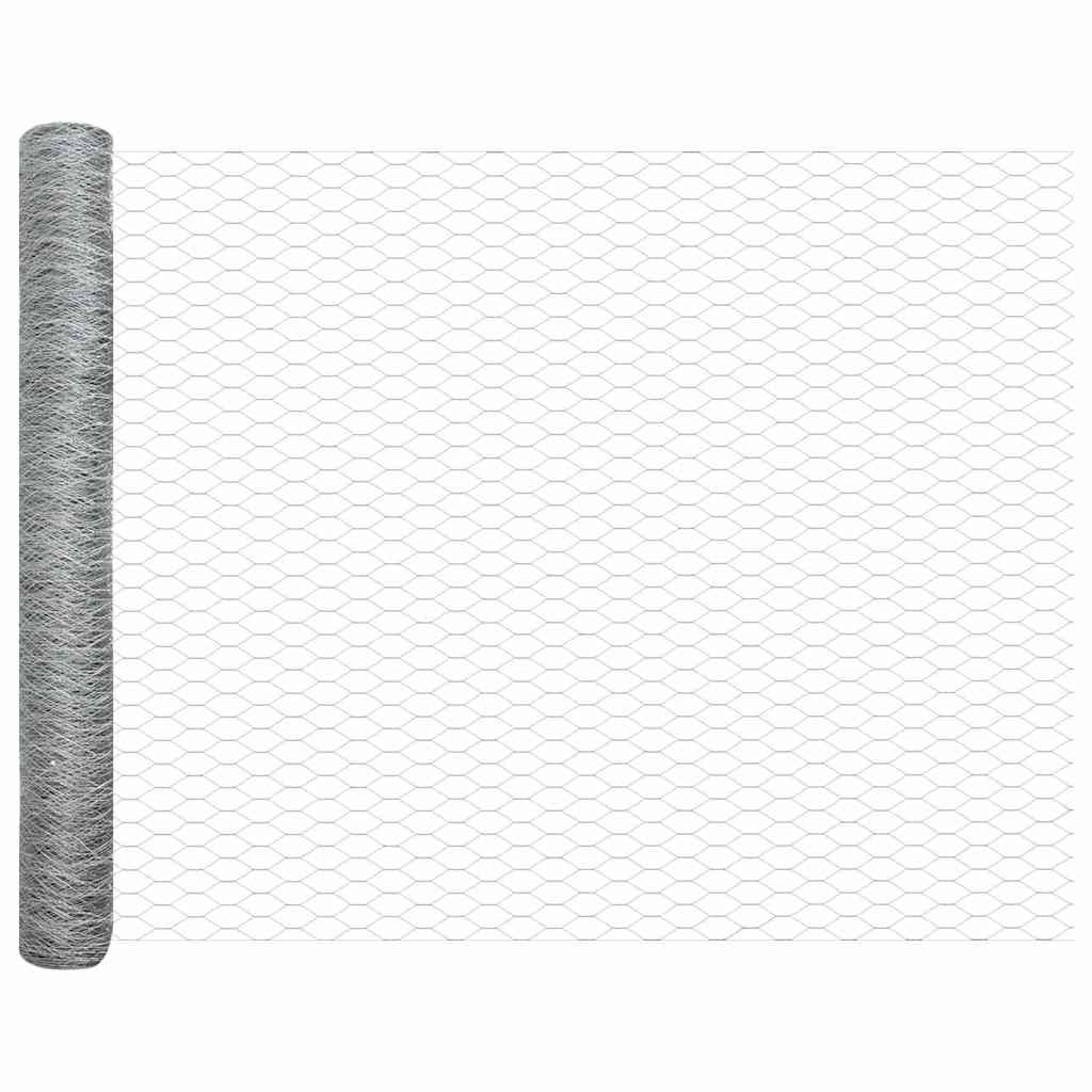 Kuusikulmainen Aita Hopea 1,2 X 50 M Galvanoitu Teräs
