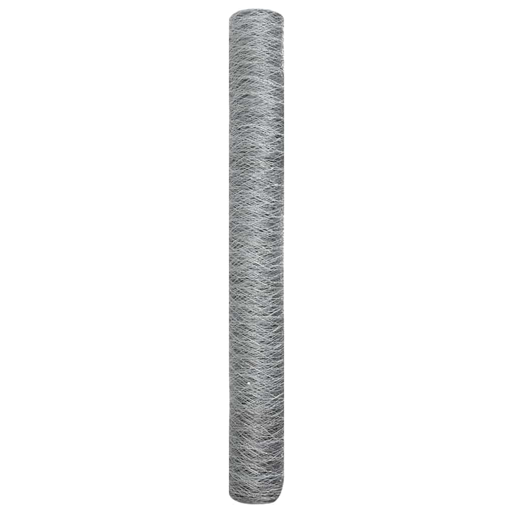 Kuusikulmainen Aita Hopea 1 X 100 M Galvanoitu Teräs