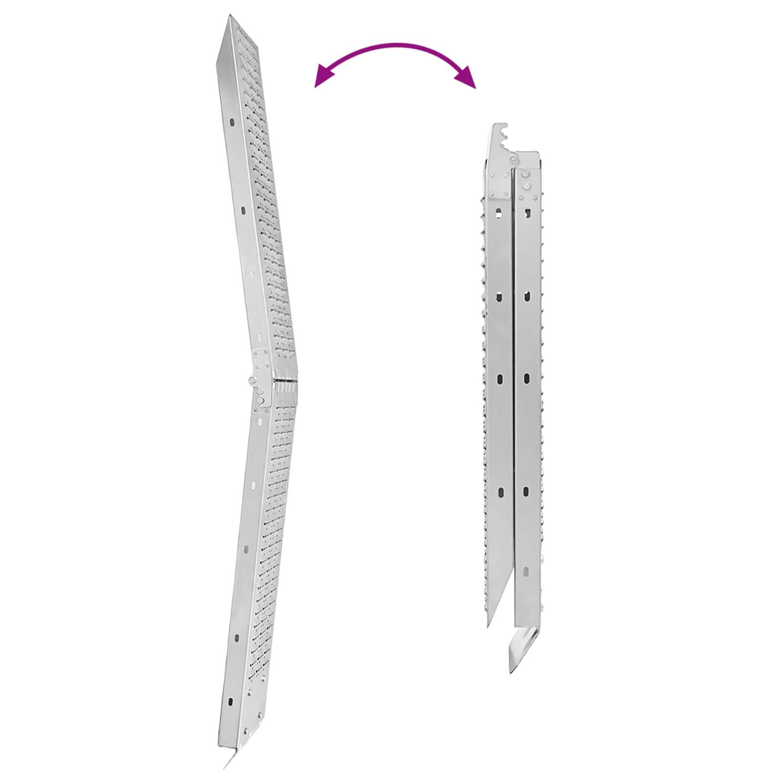 Kokoontaittuva Ramppi 200Kg Per Ramp 2 Pcs Hopea