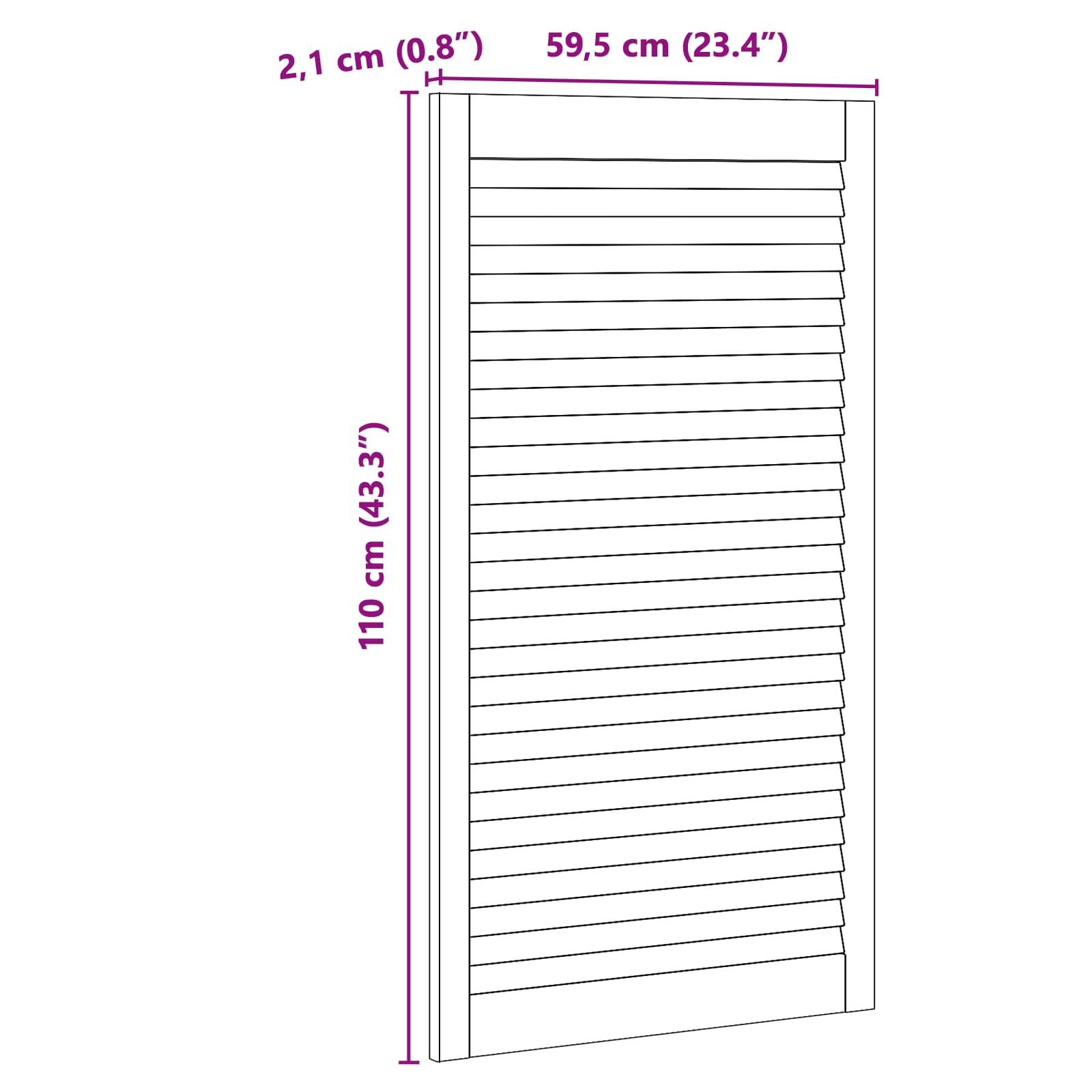 Kaapin Ovi Ovella 2 Pcs Luonnollinen 110 X 2,1 X 59,5 Cm