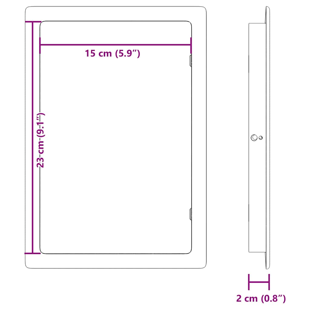 Pääsypaneelit 2 Pcs Valkoinen 15 X 23 Cm Abs-Muovi