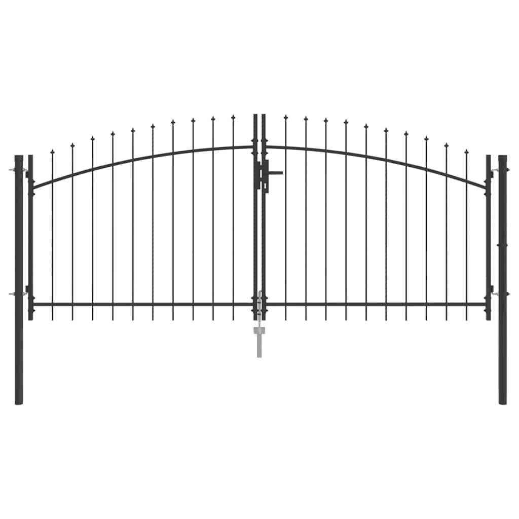 Kaksiosainen Portti Woerden Harmaa 299,5 X 149,5 Cm Teräs
