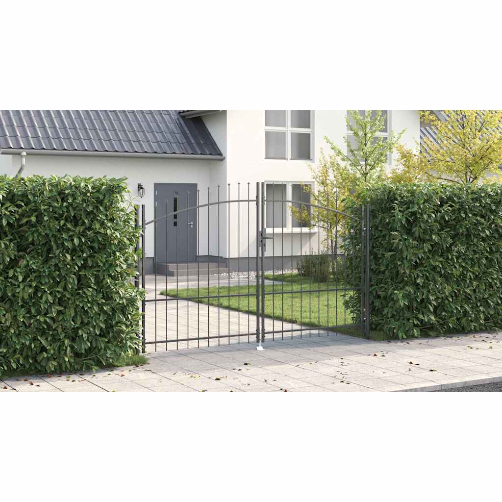Kaksiosainen Portti Woerden Harmaa 299,5 X 224,5 Cm Teräs