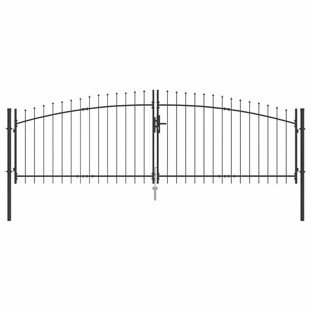 Kaksiosainen Portti Lukkoon Woerden Harmaa 400 X 174,5 Cm Teräs