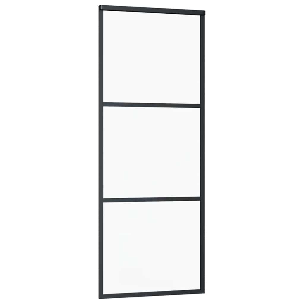 Liukuovi Asennustarvikkeilla Musta 76X205 Cm Esg Lasi