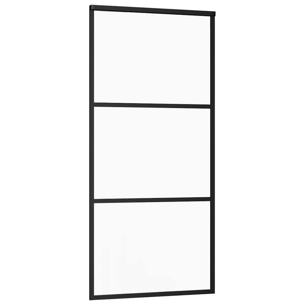Liukuovi Asennustarvikkeilla Musta 90X205 Cm Esg Lasi