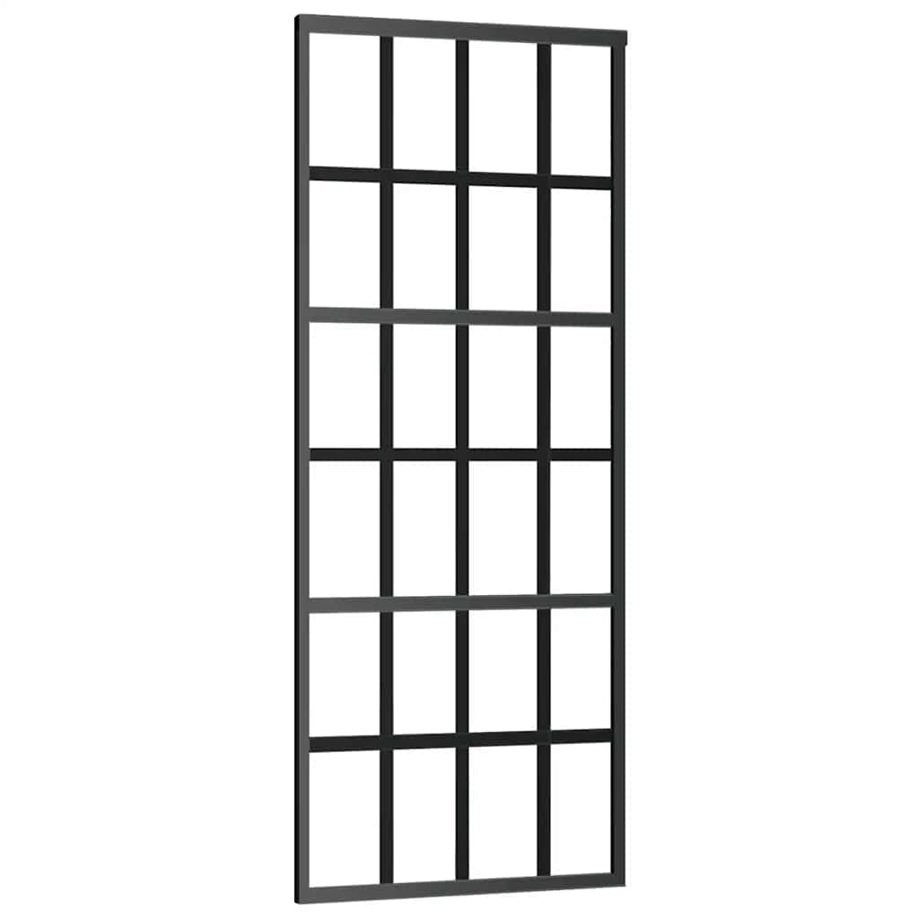 Liukuovi Asennustarvikkeilla Musta 76X205 Cm Esg Lasi