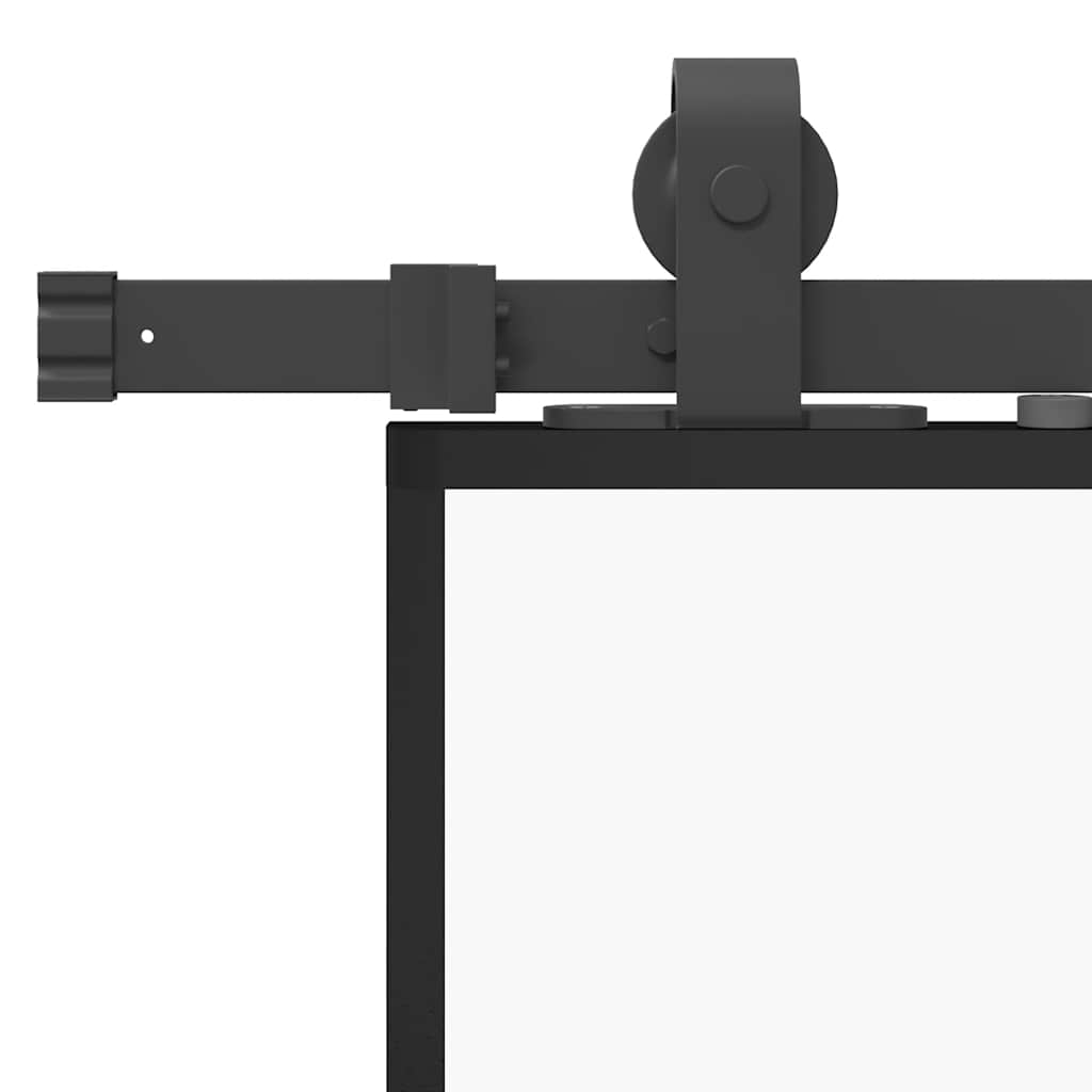 Liukuovi Asennustarvikkeilla Musta 90X205 Cm Esg Lasi