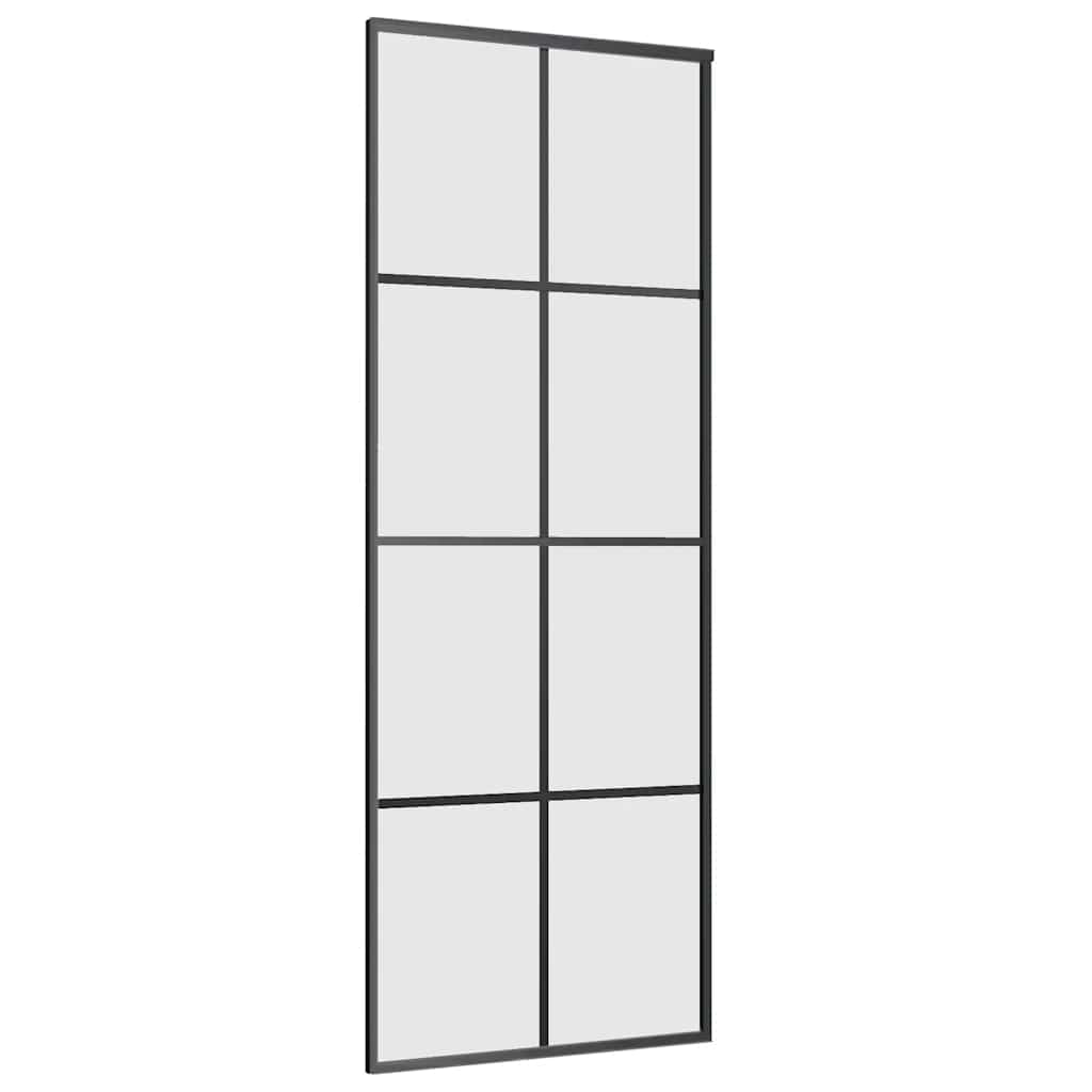 Liukuovi Asennustarvikkeilla Musta 76X205 Cm Esg Lasi