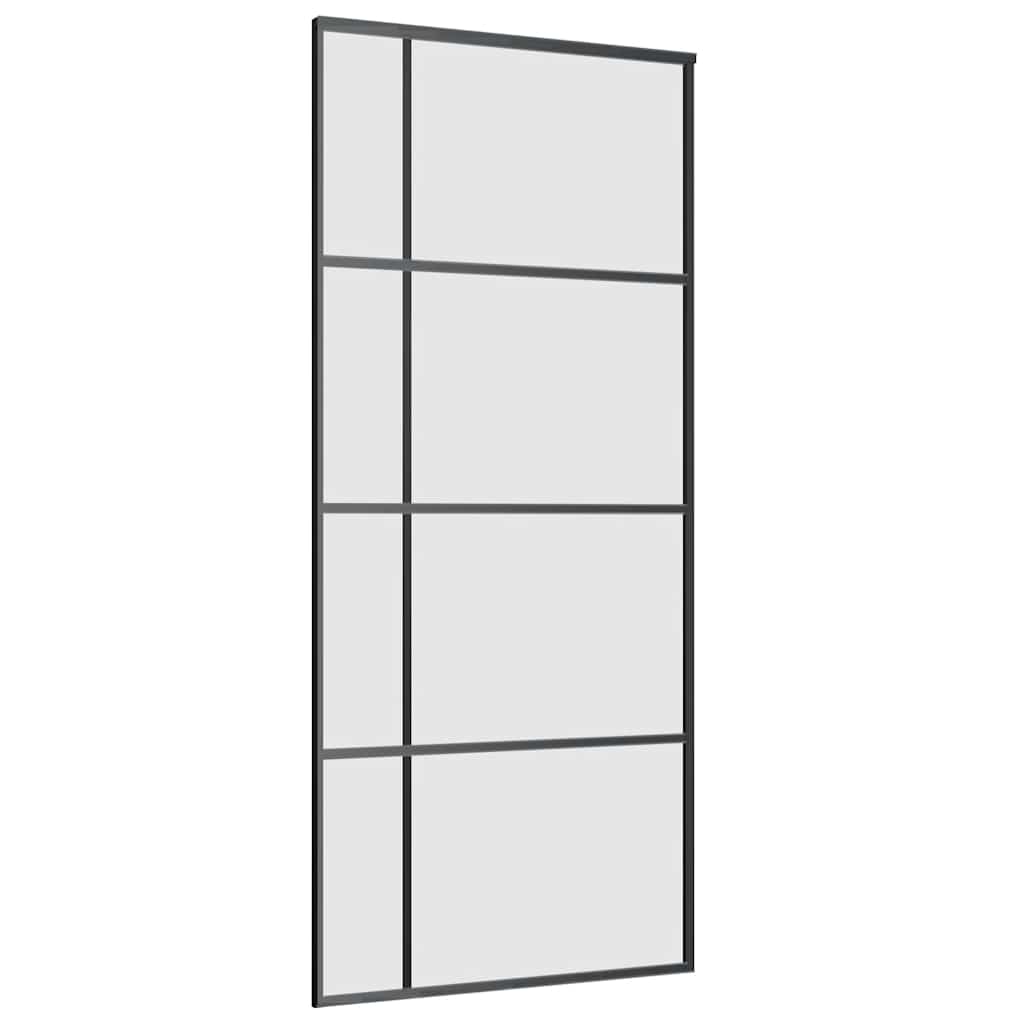 Liukuovi Asennustarvikkeilla Musta 90X205 Cm Esg Lasi