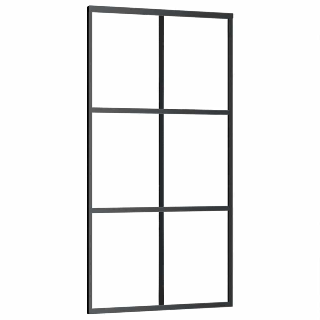 Liukuovi Laitteistosarjalla Musta 102X205 Cm Esg Lasi