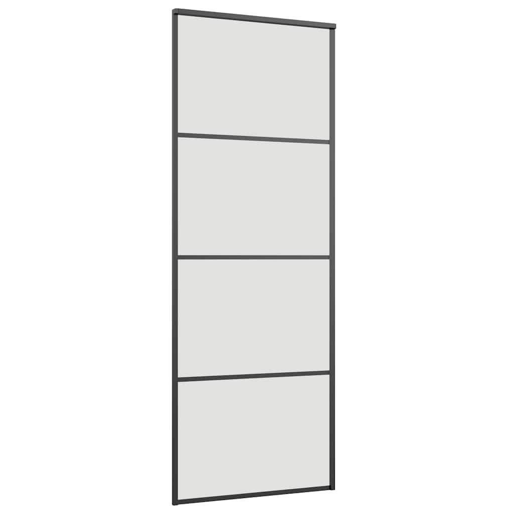 Liukuovi Asennustarvikkeilla Musta 76X205 Cm Esg Lasi