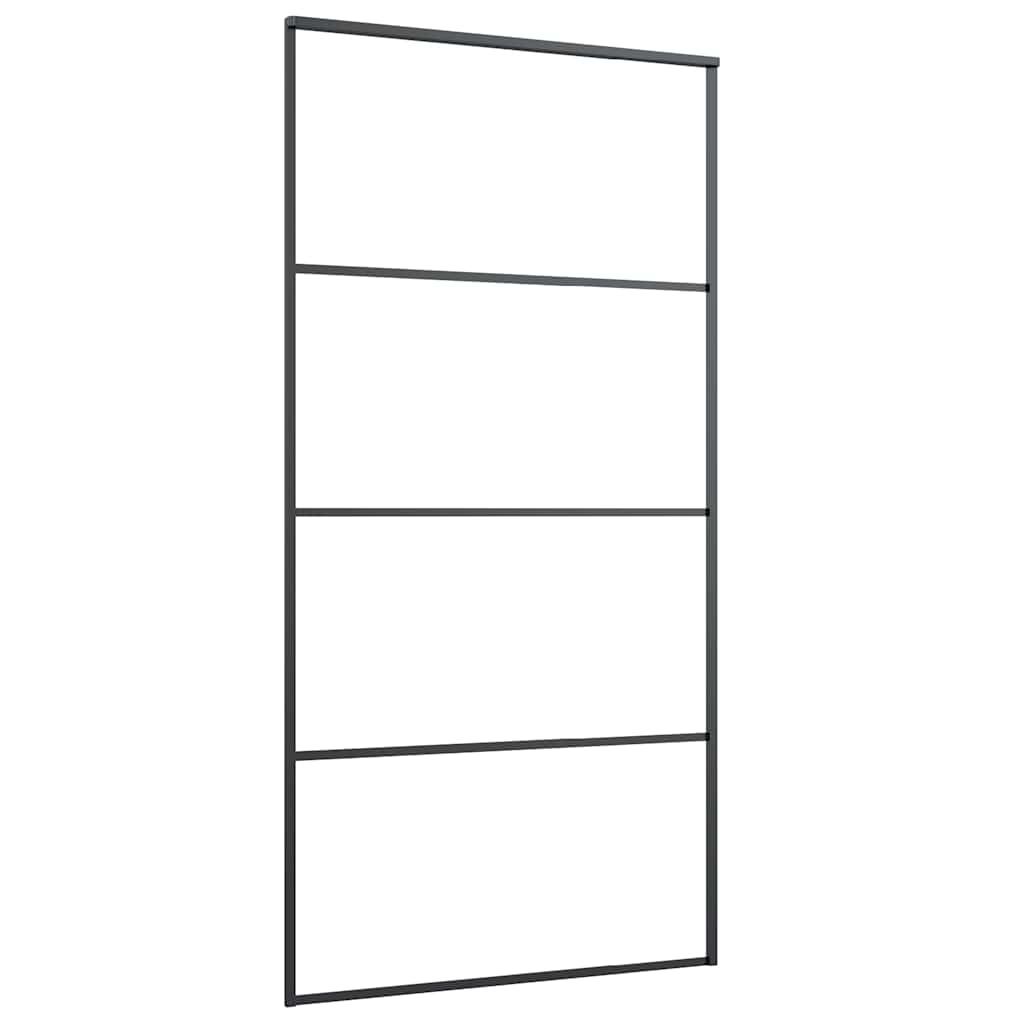Liukuovi Rautaosilla Musta 102,5X205 Cm Esg-Lasi