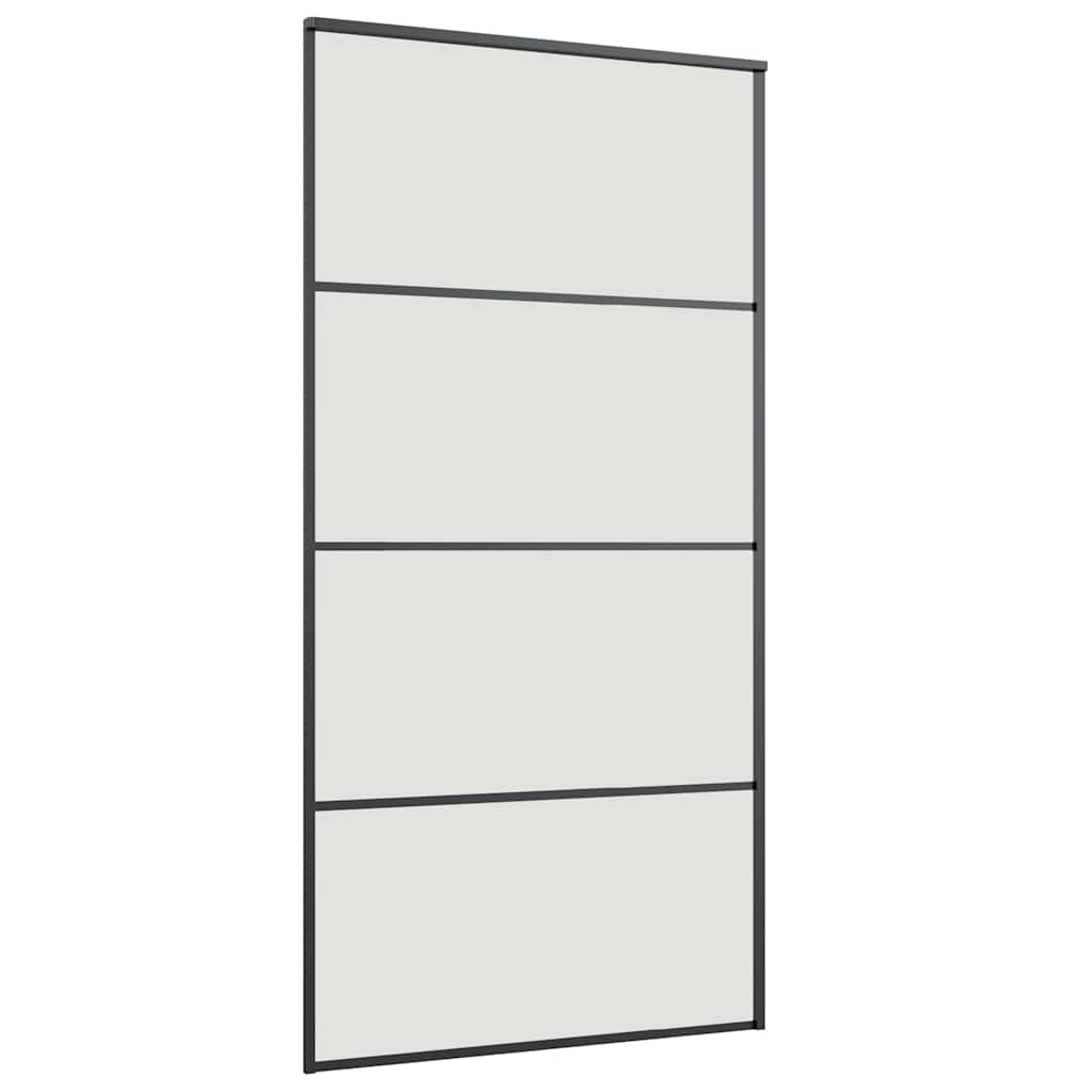 Liukuovi Rautaosilla Musta 102,5X205 Cm Esg-Lasi