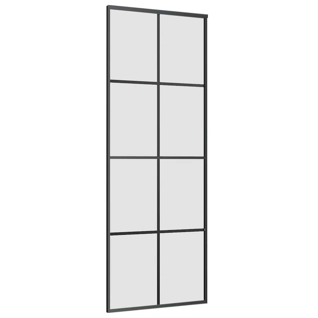 Liukuovi Asennustarvikkeilla Musta 76X205 Cm Esg Lasi