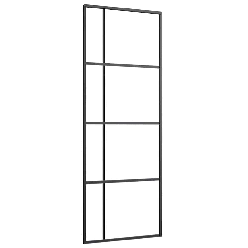 Liukuovi Asennustarvikkeilla Musta 76X205 Cm Esg Lasi