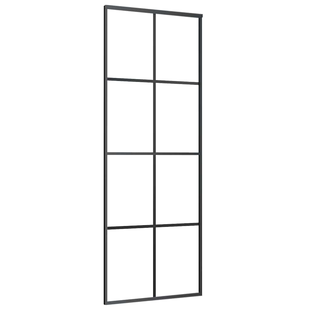 Liukuovi Asennustarvikkeilla Musta 76X205 Cm Esg Lasi