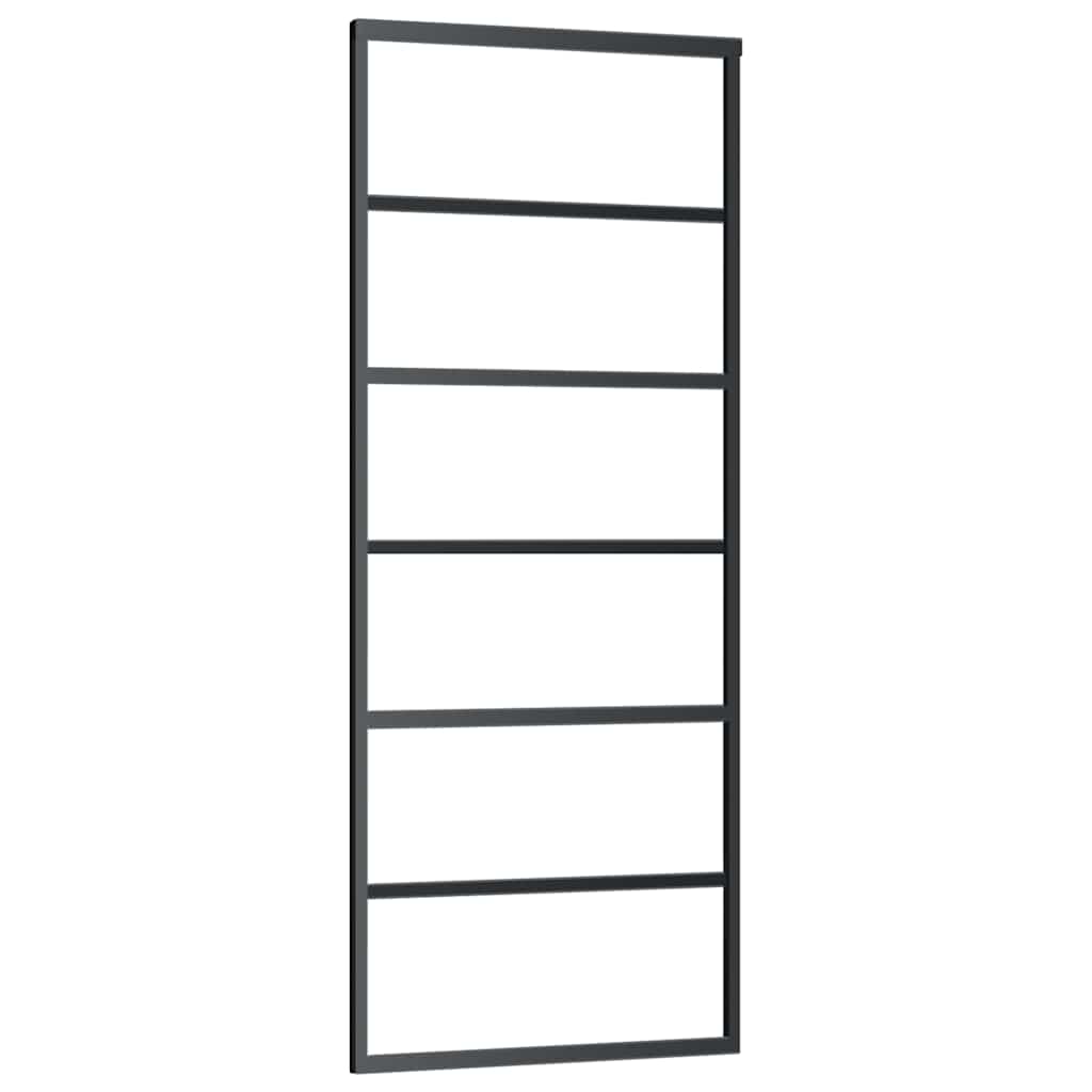Liukuovi Asennustarvikkeilla Musta 76X205 Cm Esg Lasi