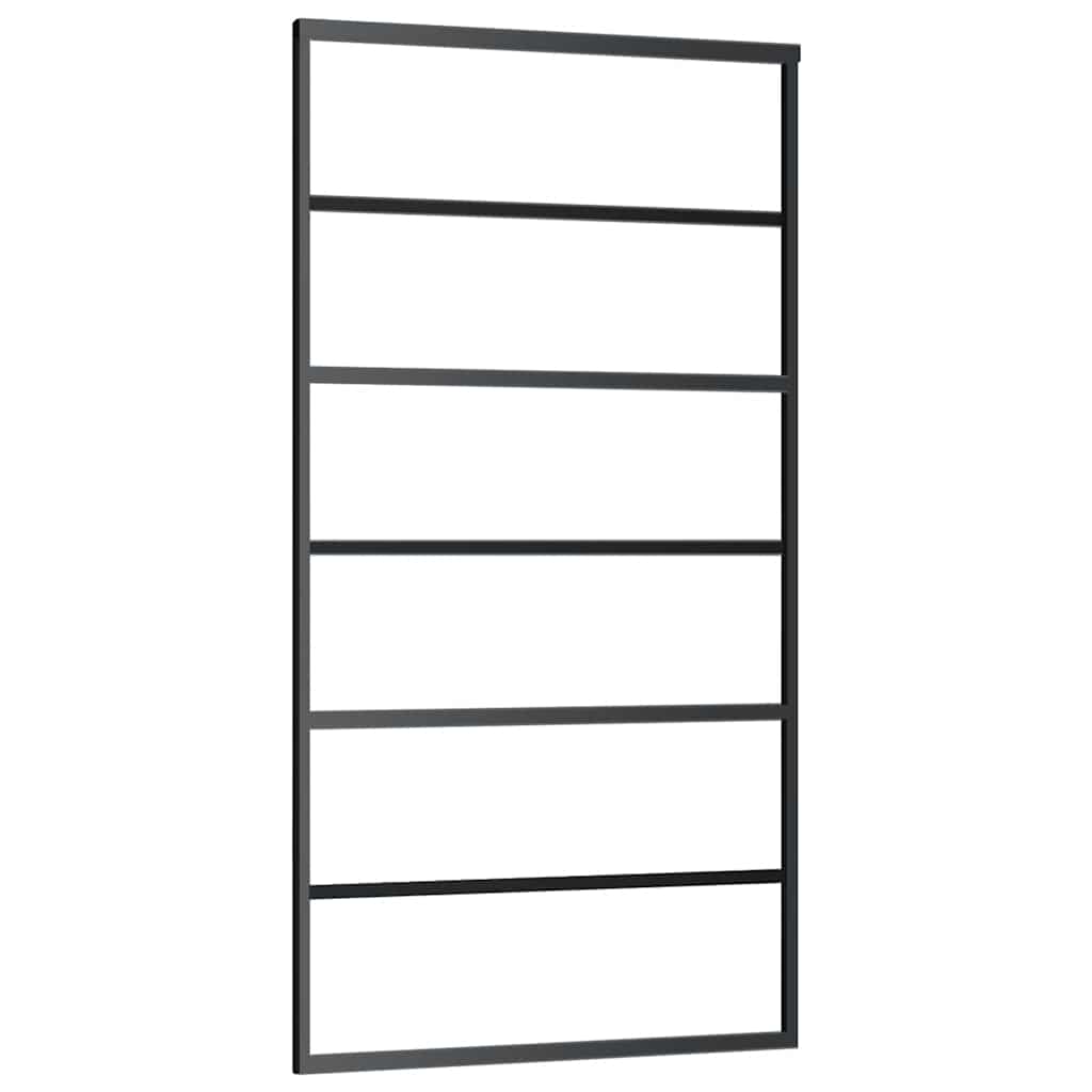Liukuovi Laitteistosarjalla Musta 102X205 Cm Esg Lasi