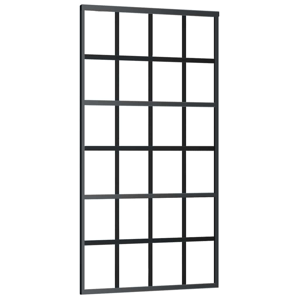 Liukuovi Laitteistosarjalla Musta 102X205 Cm Esg Lasi