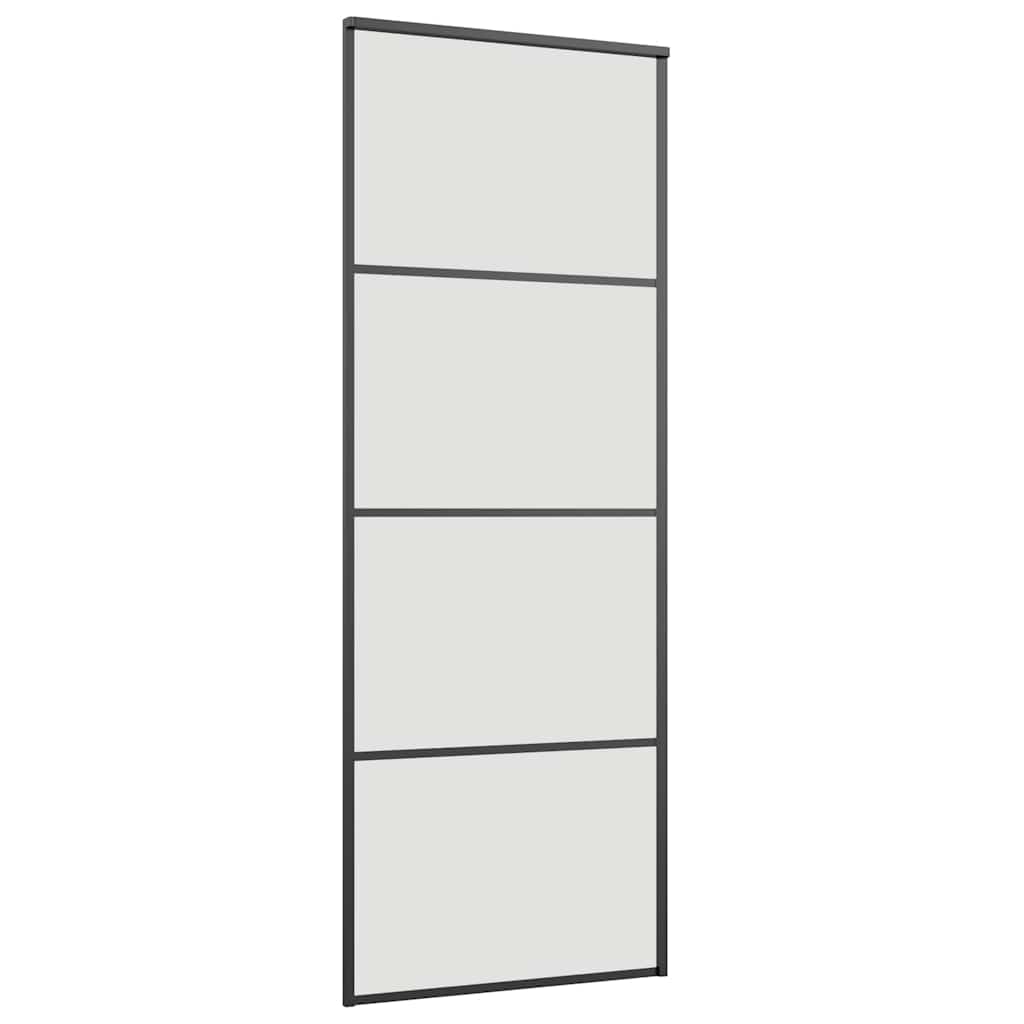 Liukuovi Asennustarvikkeilla Musta 76X205 Cm Esg Lasi