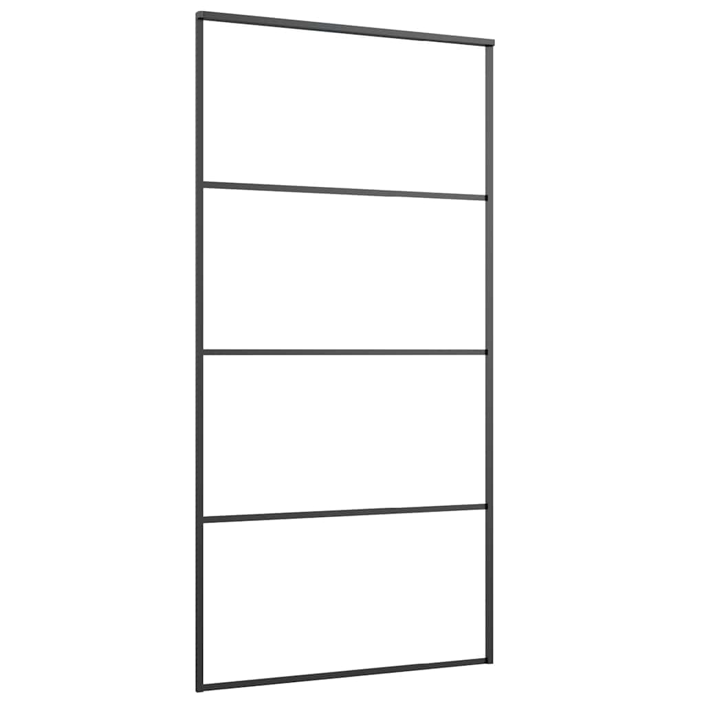 Liukuovi Rautaosilla Musta 102,5X205 Cm Esg-Lasi