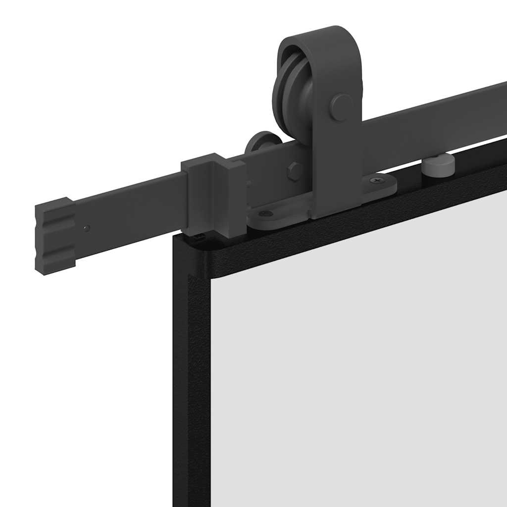 Liukuovi Rautaosilla Musta 102,5X205 Cm Esg-Lasi